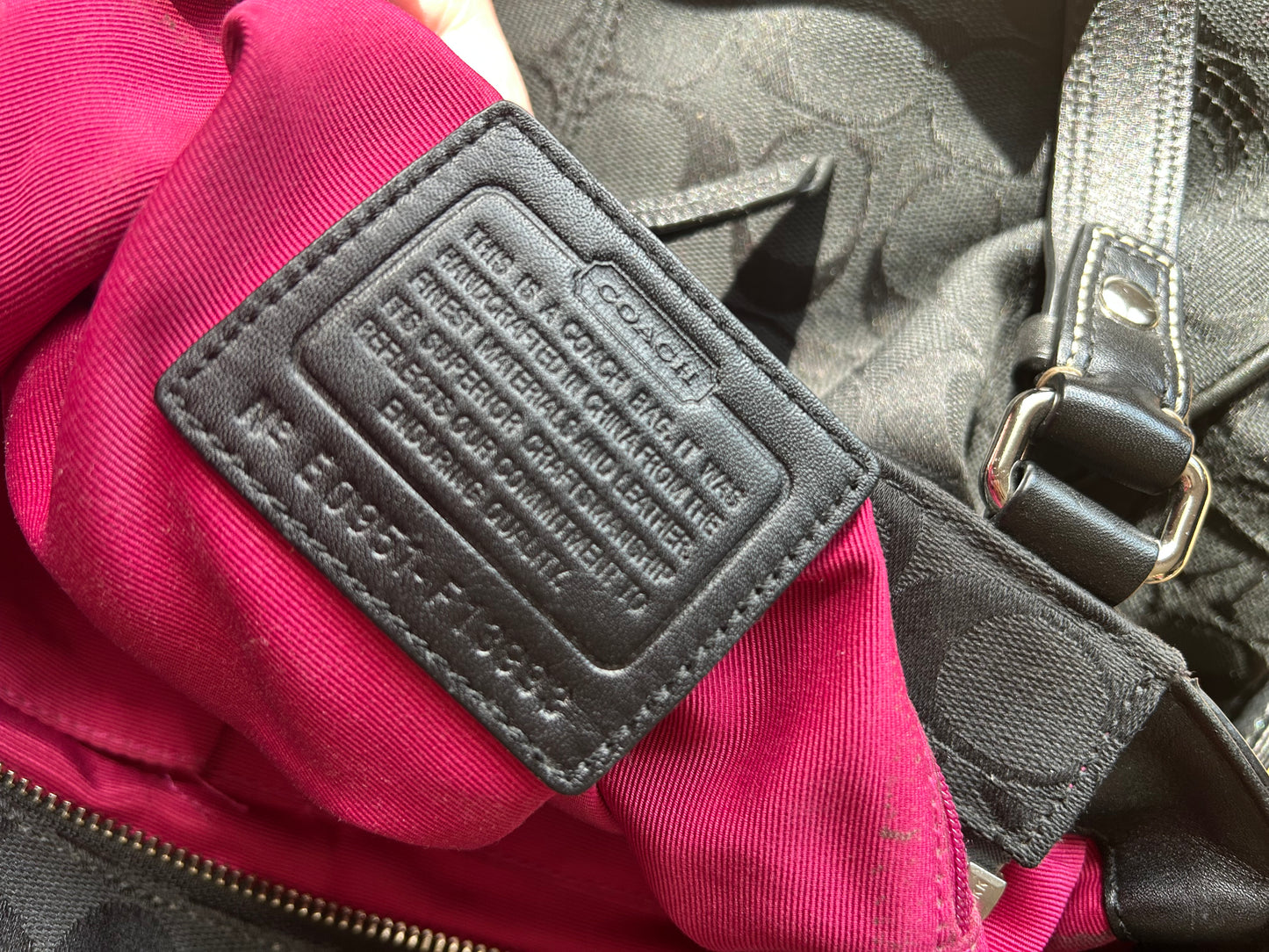 COACH Signature Nancy Bag