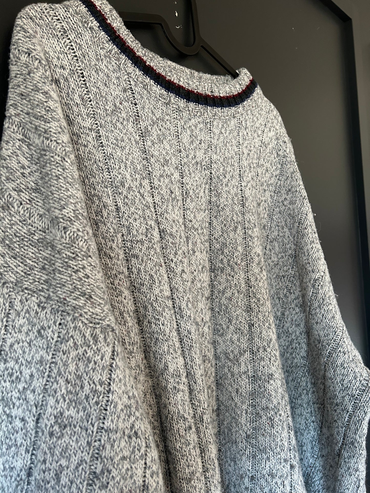 Oversized Grey Melange Sweater