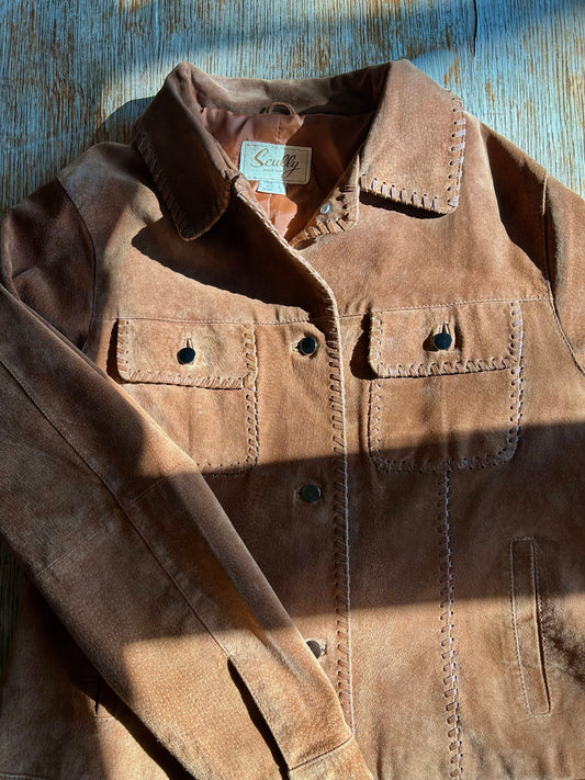 Vintage Brown Suede Jacket