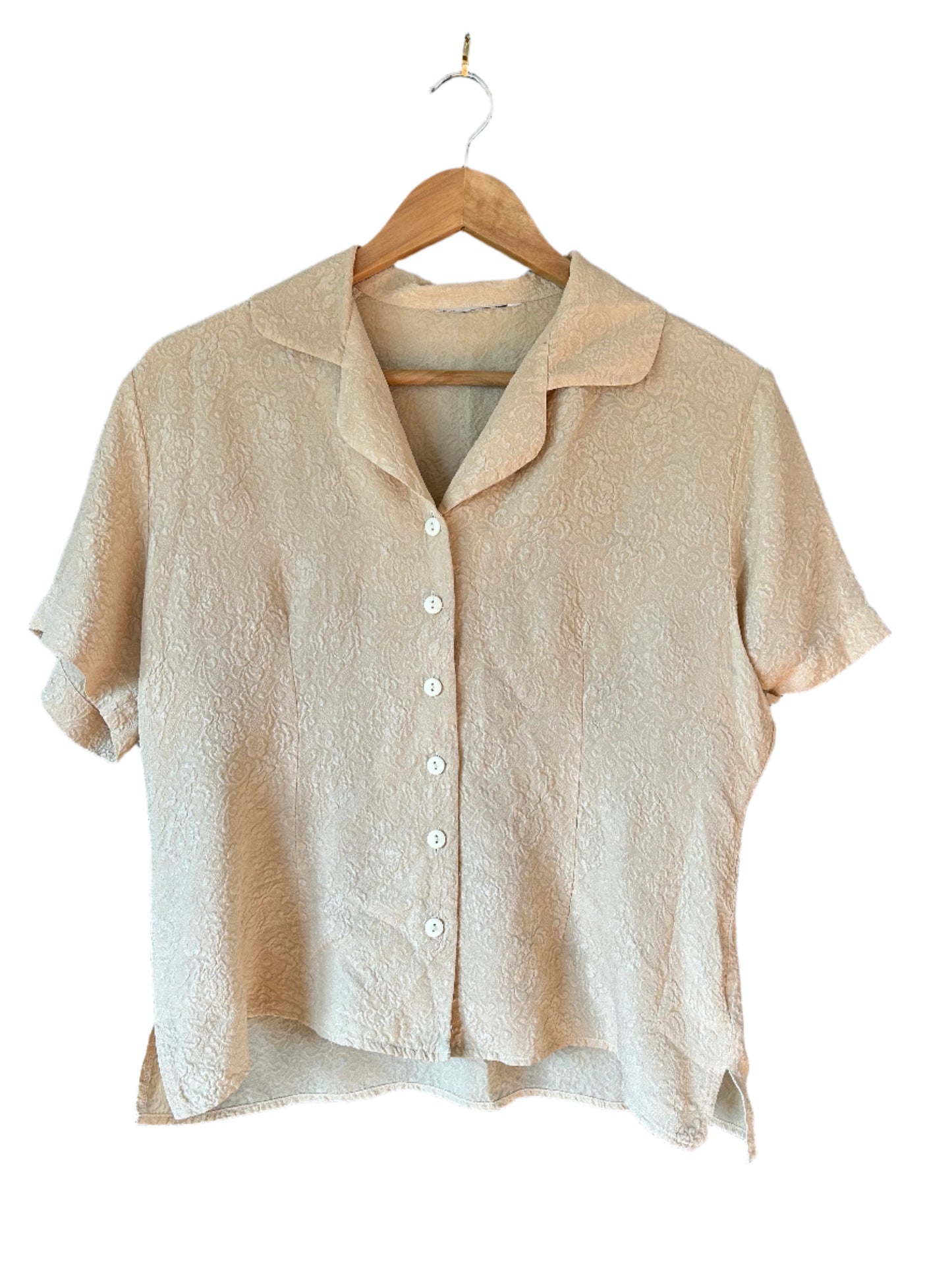 Vintage Butter Yellow Silk Blouse