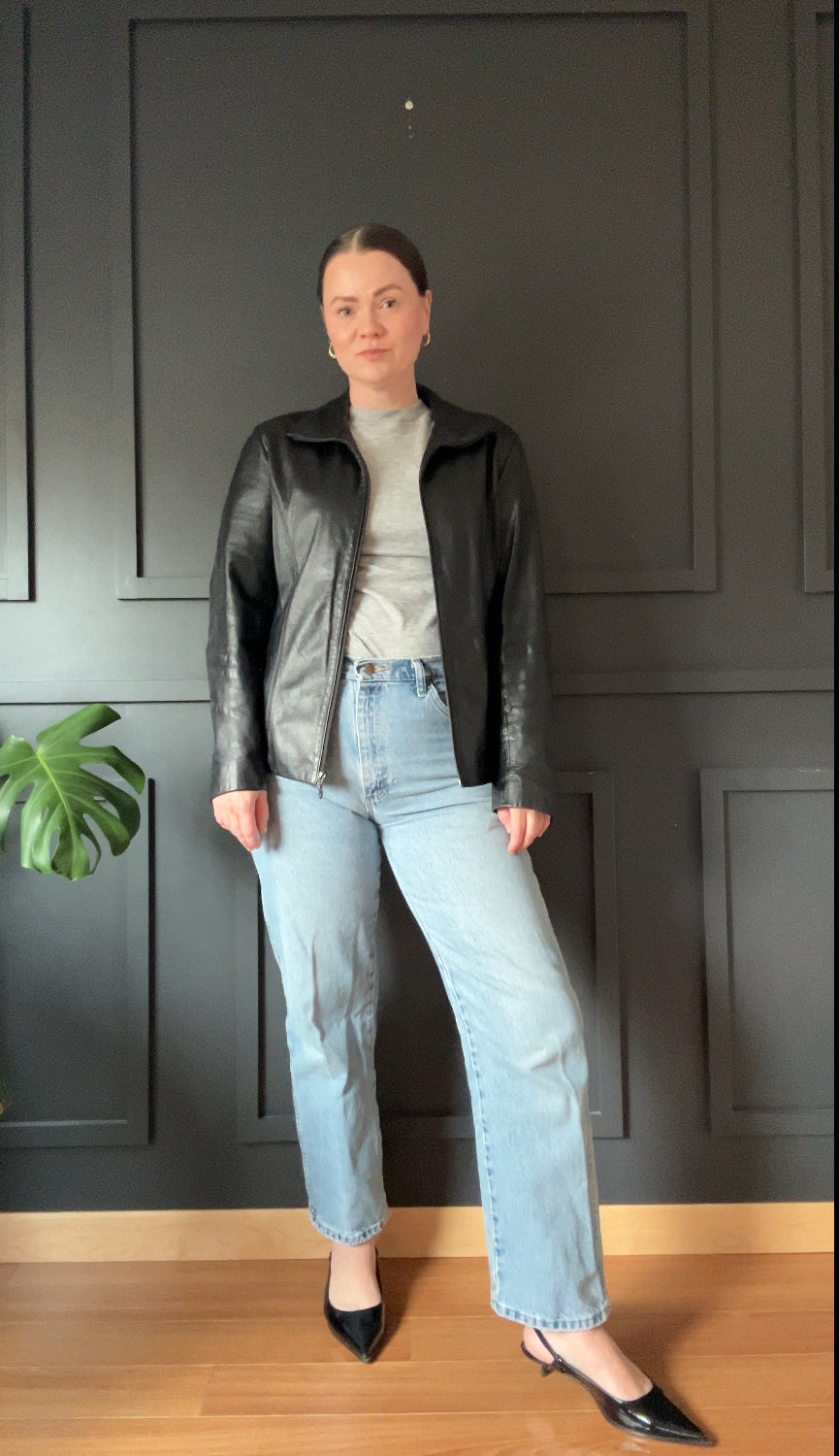 Vintage Wilsons Black Leather Jacket