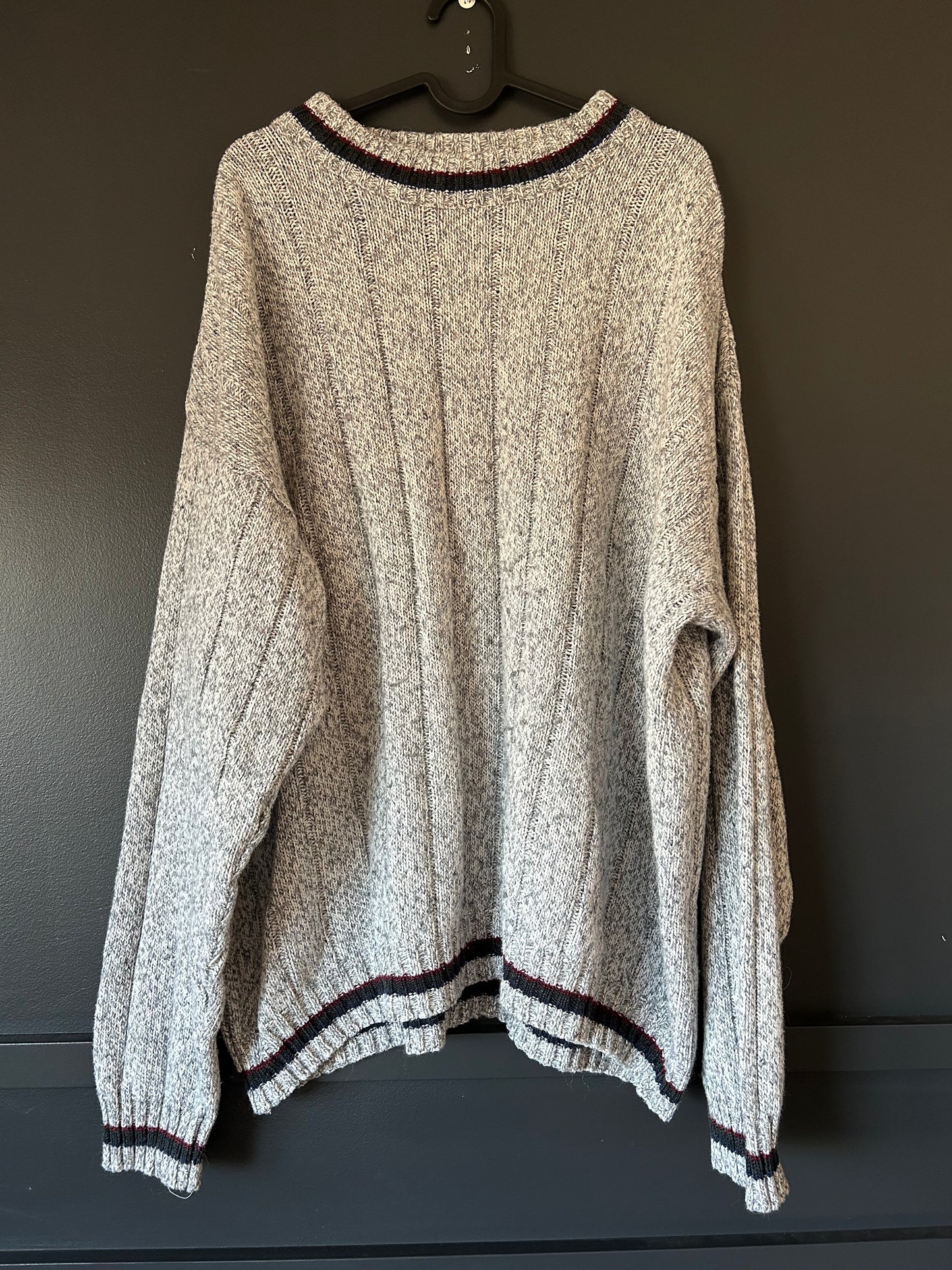 Oversized Grey Melange Sweater