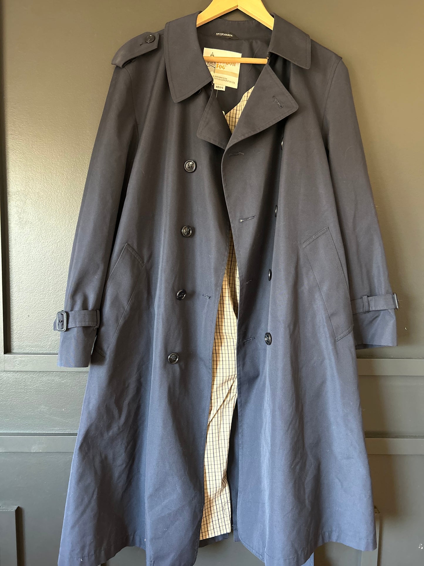Vintage London Fog Navy Trench Coat