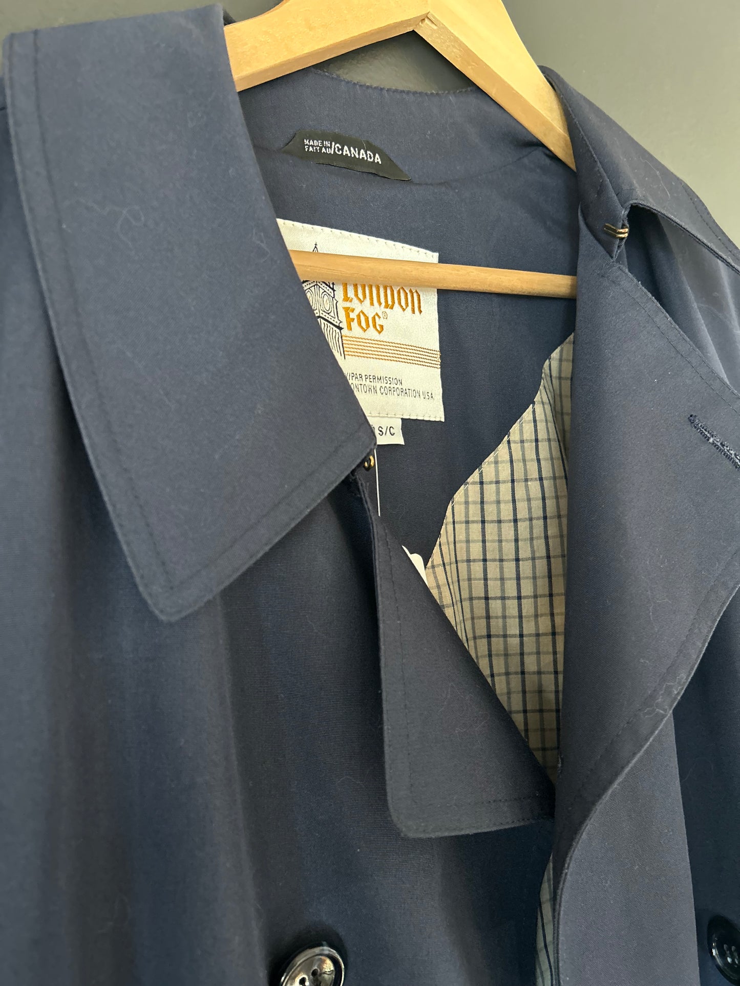 Vintage London Fog Navy Trench Coat