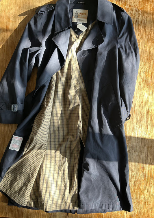 Vintage London Fog Navy Trench Coat