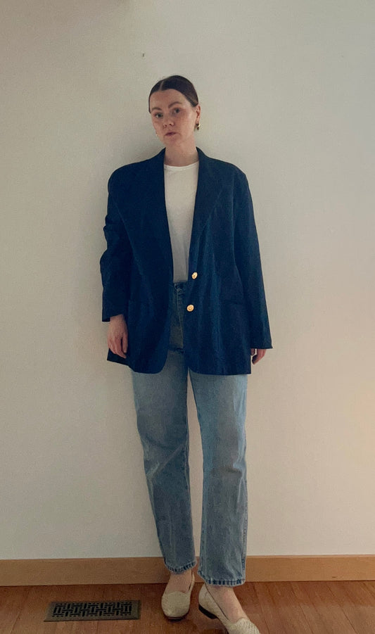 Oversized Navy Blazer