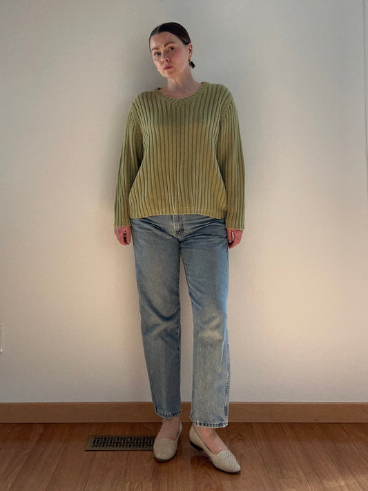 90s Green Knit Sweater